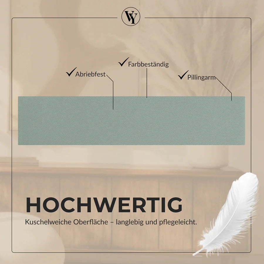 Wandkissen Rechteck | Mintgrün T08 Velours