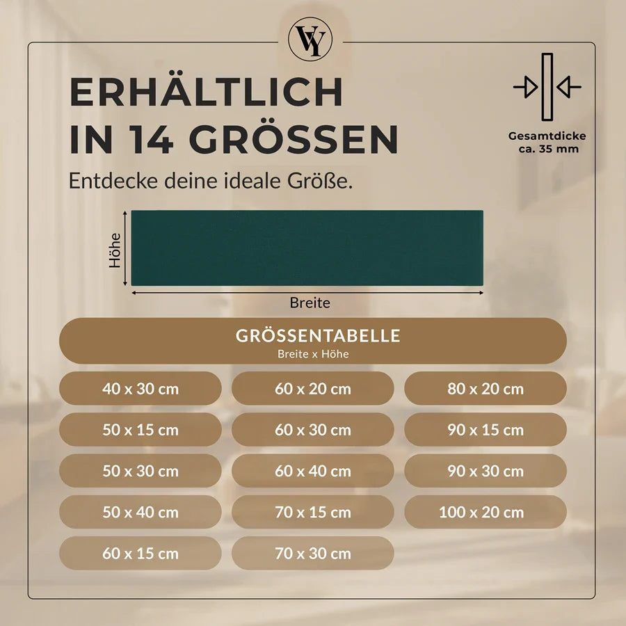 Wandkissen Rechteck | Türkis T09 Velours