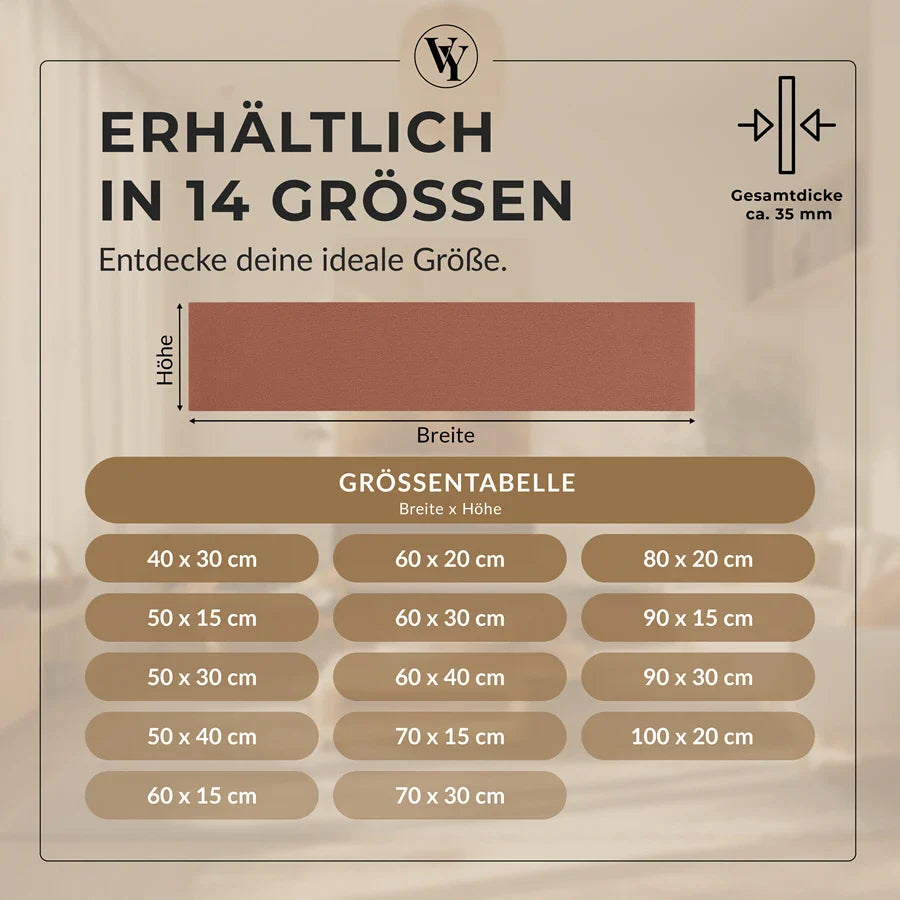 Wandkissen Rechteck | Altrosa T23 Velours