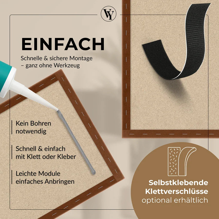 Wandkissen Rechteck | Ockerbraun T26 Velours