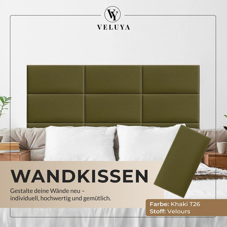 Wandkissen Rechteck | Khaki T27 Velours