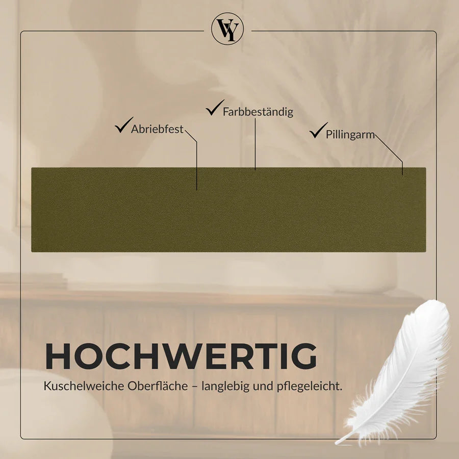 Wandkissen Rechteck | Khaki T27 Velours