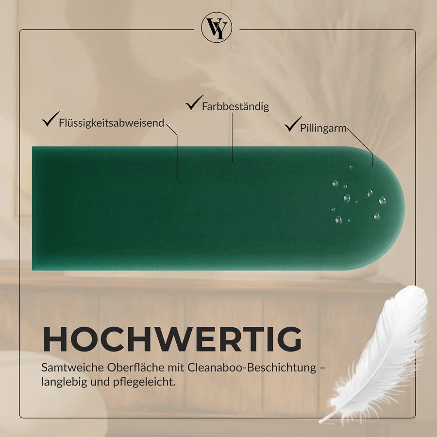 Wandkissen Rundbogen | Dunkelgrün M04 Samt