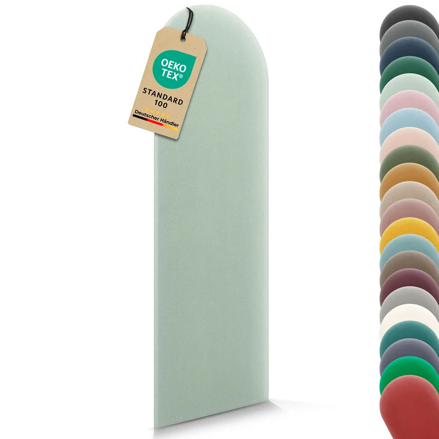 Wandkissen Rundbogen | Mintgrün M05 Samt