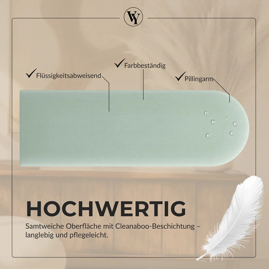 Wandkissen Rundbogen | Mintgrün M05 Samt