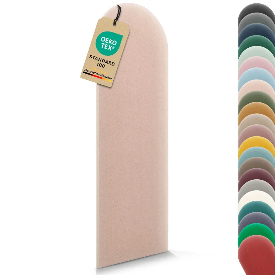 Wandkissen Rundbogen | Hellrosa M06 Samt