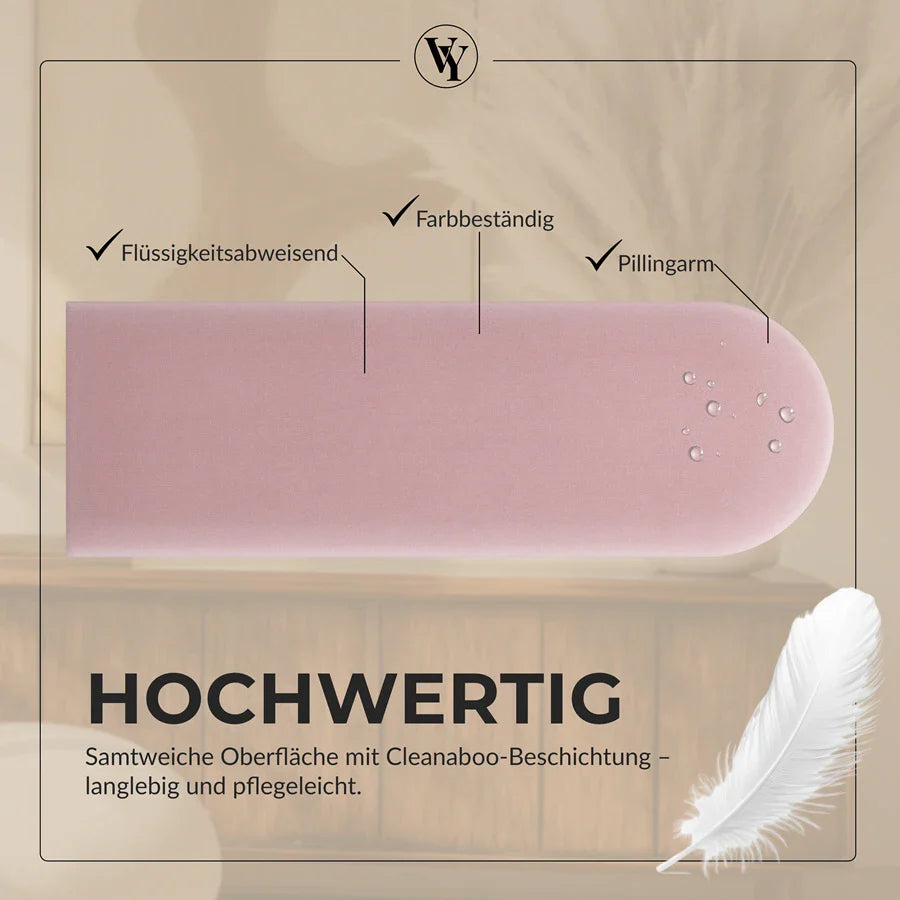 Wandkissen Rundbogen | Rosa M08 Samt