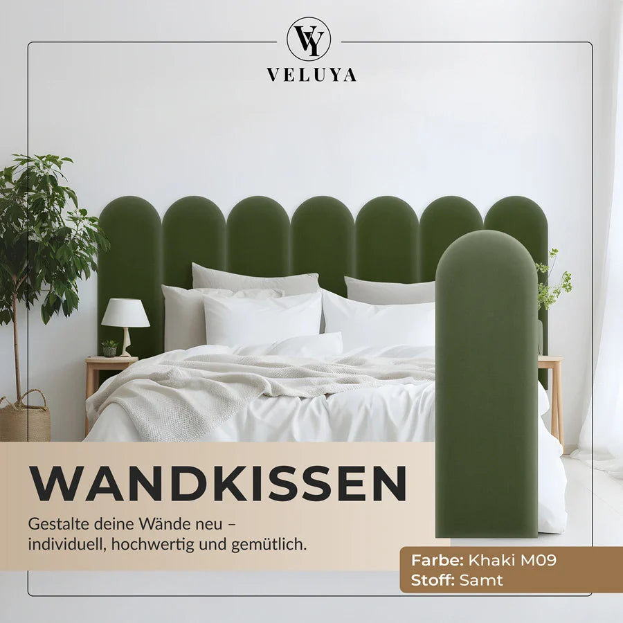 Wandkissen Rundbogen | Khaki M09 Samt