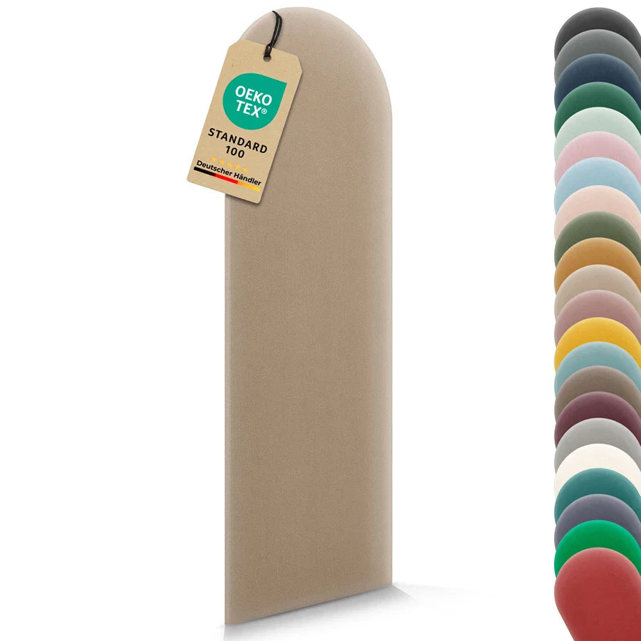 Wandkissen Rundbogen | Beige M11 Samt