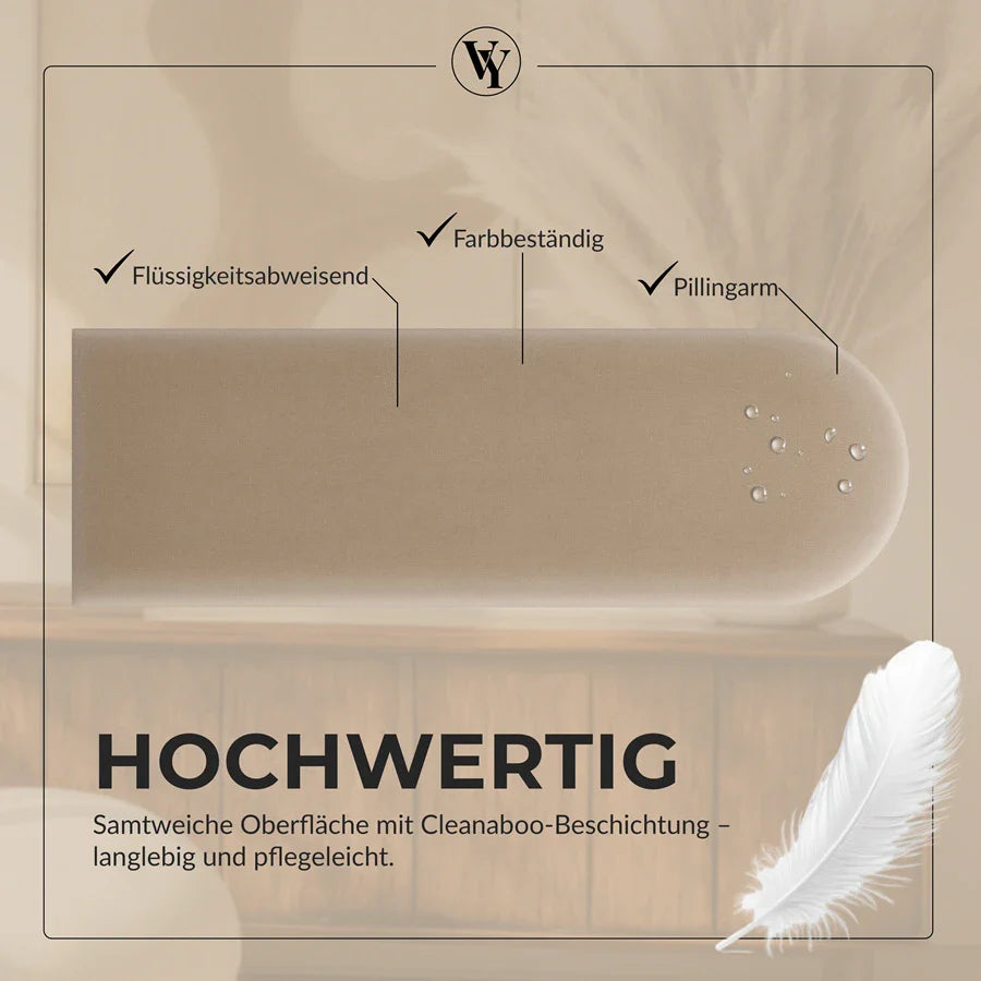 Wandkissen Rundbogen | Beige M11 Samt