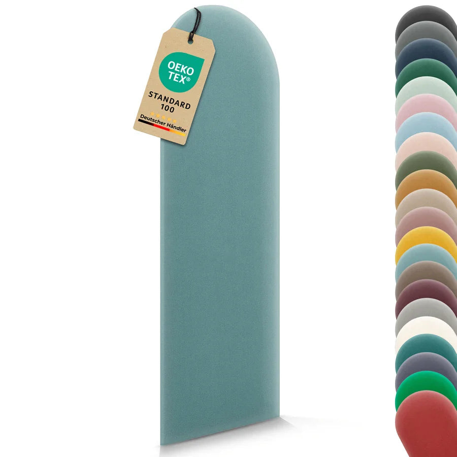 Wandkissen Rundbogen | Azurblau M14 Samt