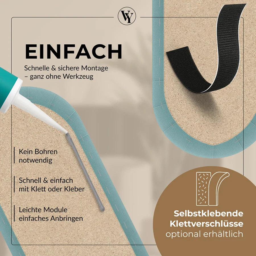 Wandkissen Rundbogen | Azurblau M14 Samt