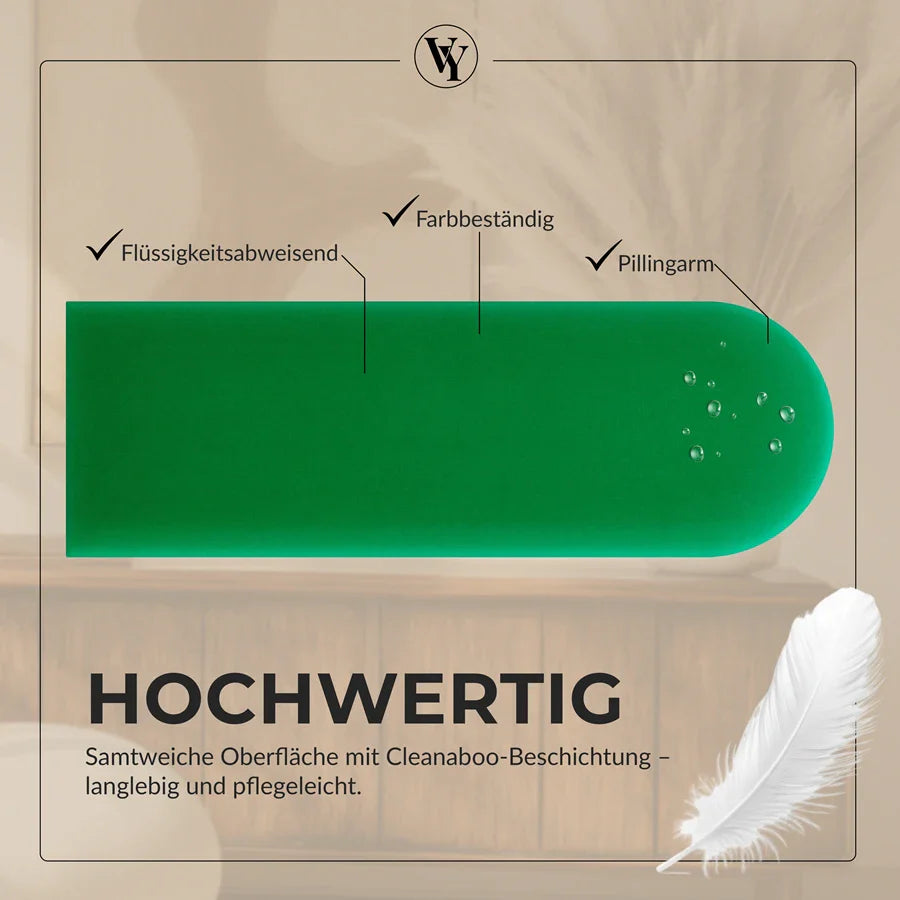 Wandkissen Rundbogen | Hellgrün M21 Samt