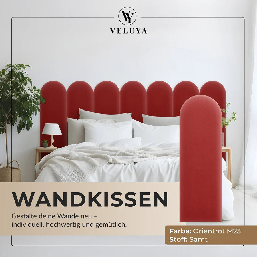 Wandkissen Rundbogen | Orientrot M23 Samt