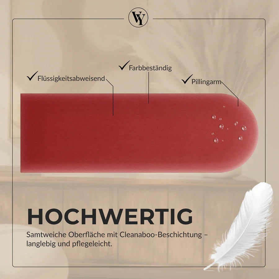 Wandkissen Rundbogen | Orientrot M23 Samt