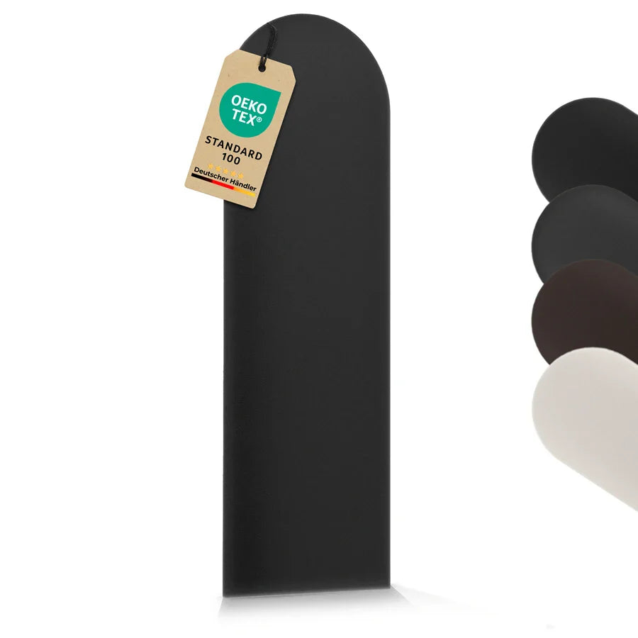 Wandkissen Rundbogen | Schwarz S01 Öko-Leder