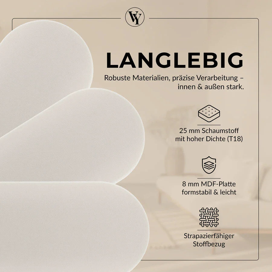 Wandkissen Rundbogen | Ecru S04 Öko-Leder