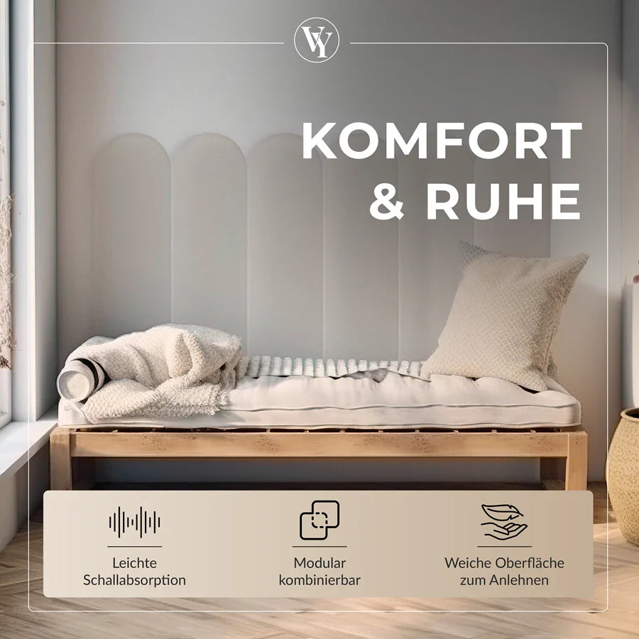 Wandkissen Rundbogen | Ecru S04 Öko-Leder