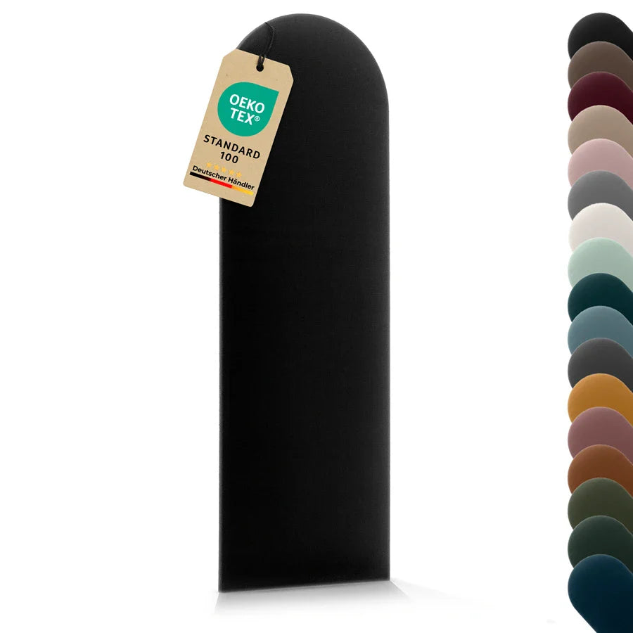 Wandkissen Rundbogen | Schwarz T01 Velours