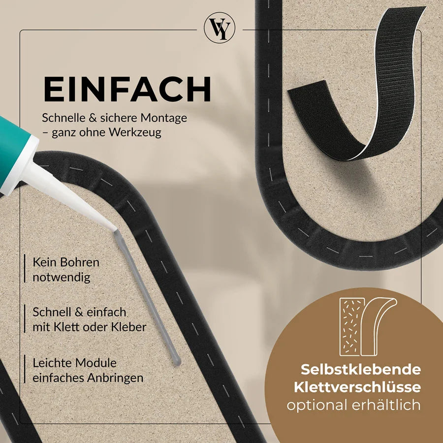 Wandkissen Rundbogen | Schwarz T01 Velours