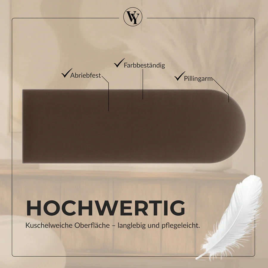 Wandkissen Rundbogen | Braun T02 Velours