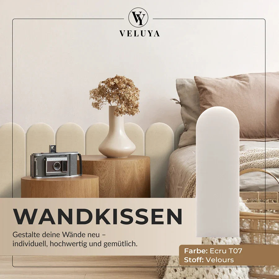 Wandkissen Rundbogen | Ecru T07 Velours