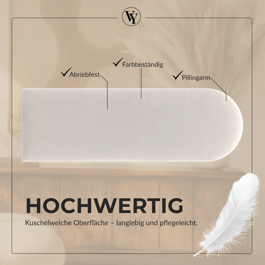 Wandkissen Rundbogen | Ecru T07 Velours