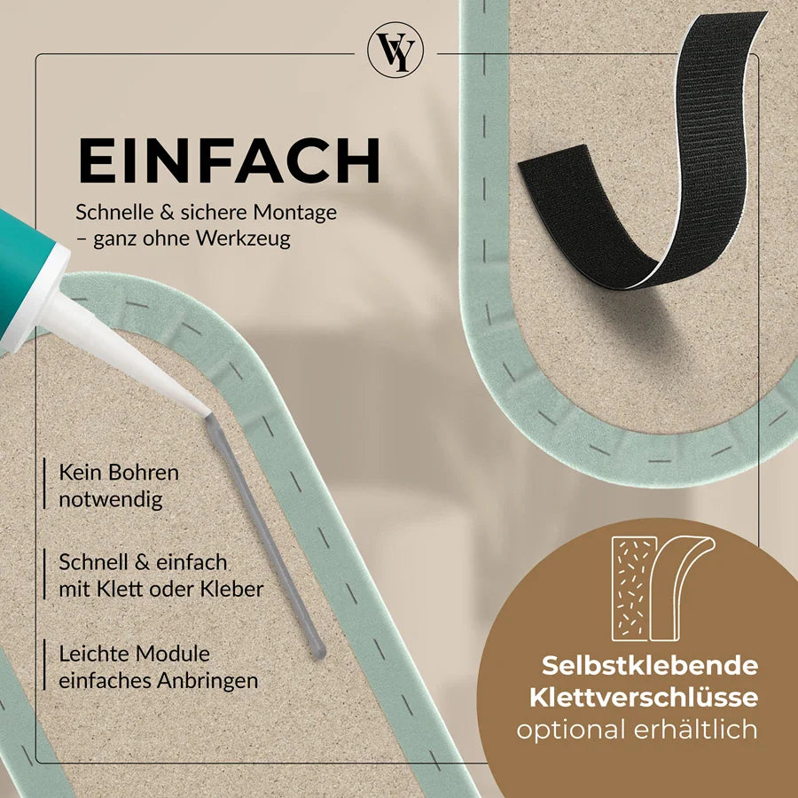 Wandkissen Rundbogen | Mintgrün T08 Velours