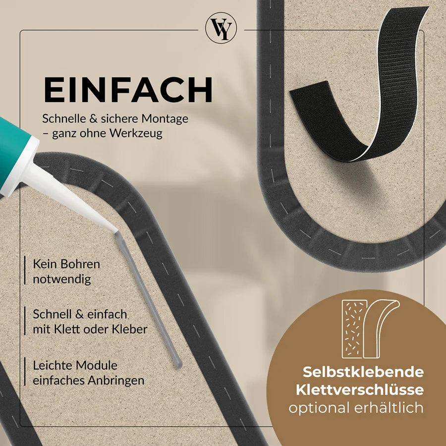 Wandkissen Rundbogen | Anthrazit T15 Velours