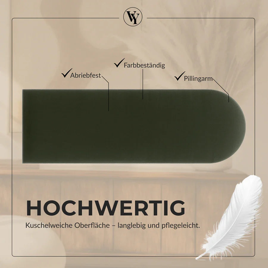 Wandkissen Rundbogen | Khaki T27 Velours