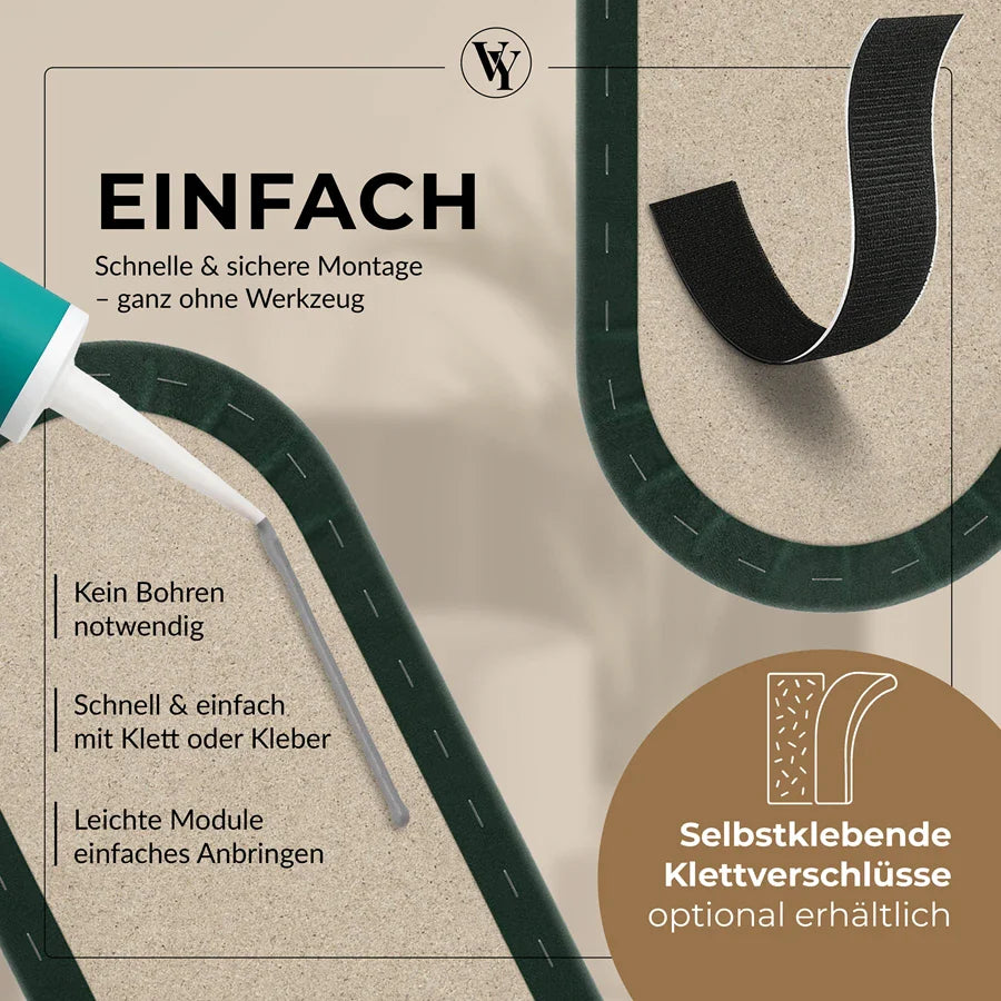 Wandkissen Rundbogen | Dunkelgrün T28 Velours