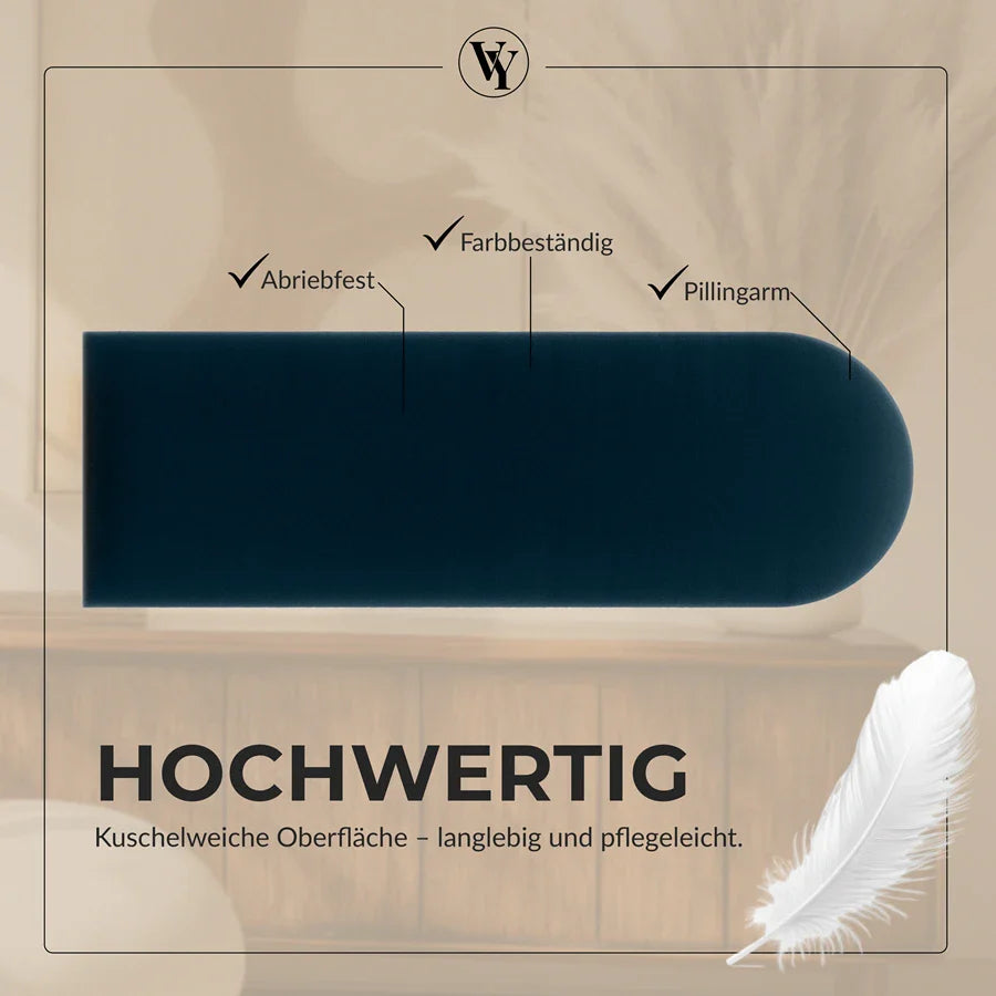 Wandkissen Rundbogen | Marineblau T30 Velours